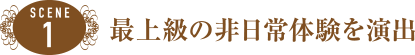 SCENE1 バレーサービス最上級の非日常体験を演出
